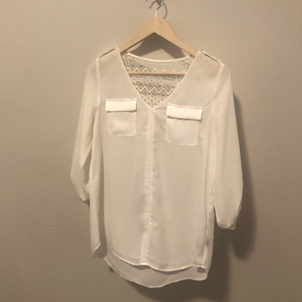 White Sheer Blouse